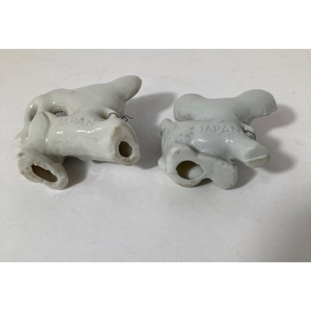 Vintage Japan Porcelain Cow Dog Puppie 2" Flaw‎ - Picture 7 of 11